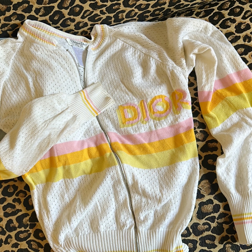 Christian Dior Y2K sporty tennis cardigan with zipper Paris Hilton